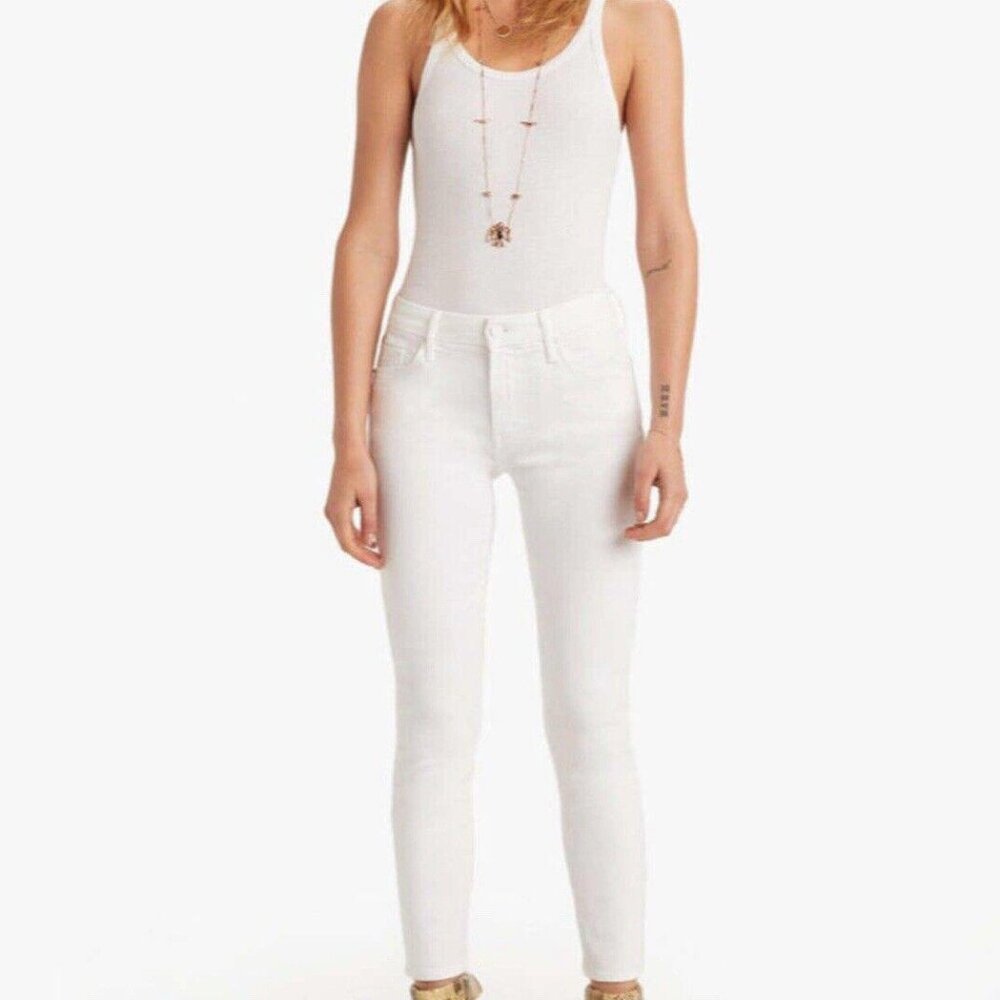 MOTHER denim the looker crop fairiest of them all Size 24 1121-753 (stained)